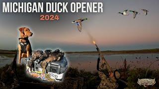 MICHIGAN DUCK OPENER 2024 | Dixie's FIRST Retrieve!!