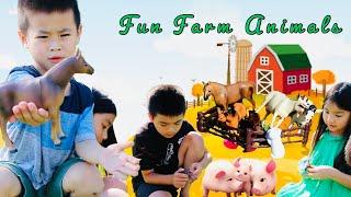 Aidan’s Farm Animals | Playtime w/ Farm Animals Set | Fun Farm  | Imaginative Farm Toys | Kids Video