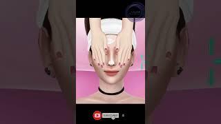 Face Massage Asmr Animation Video #shorts #youtubeshorts #facemassage