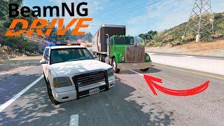 СУМАСШЕДШАЯ ПОГОНЯ! НЕУПРАВЛЯЕМЫЙ ГРУЗОВИК!┃ BeamNG.drive