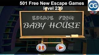 [Walkthrough] 501 Free New Escape Games level 239 - Escape from baby house - Complete Game