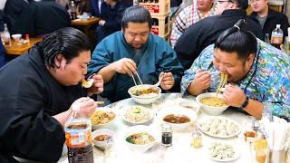 HUNGRY Sumo Wrestlers Ate Egg Fried Rice, Ramen, and Steamed Dumplings at a Local Chinese Restaurant