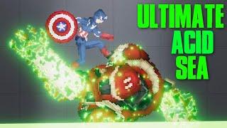 New Captain America 2024 vs Hulk Buster 2024 on ULTIMATE ACID SEA