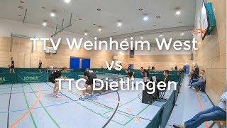 Verbandsliga: TTV Weinheim West vs TTC Dietlingen [ 2018/2019 ]