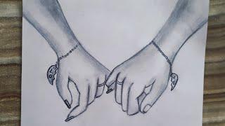 Couple Holding Hands Drawing / Valentine's Day drawing / Hand drawing