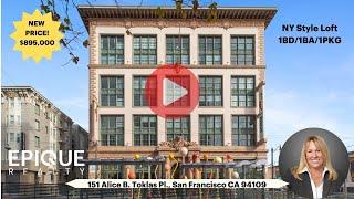 New Listing! Unique Modern Loft in Historic Conversion Building 151 Alice B. Toklas Pl. Unit 703, SF