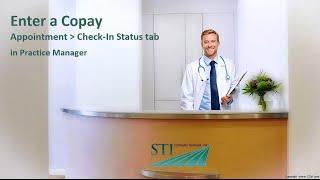 Enter a Copay:  Appointment Tab - Check-In Status