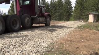 Small Cabin Project Gravel Driveway