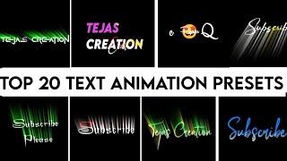 Top 20 Alight Motion Text Animation Presets |AlightMotion Preset Download Free  text presets|