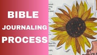 Bible Journaling Process | Illustrated Faith the Art of Noticing   | Mixed Media Bible Journaling