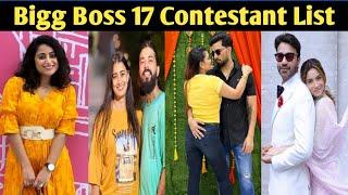 Bigg Boss 17 Contestant List/ Bigg Boss Season 17 Contestants Name List