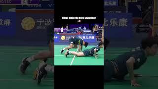 Goh Sze Fei/Nur Izzuddin defeat the current World Champion #badminton #worldchampionship