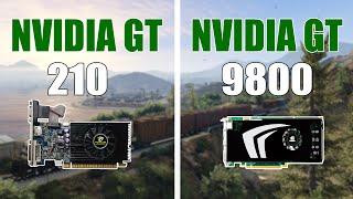 Nvidia Geforce GT 210 1GB vs Geforce  GT 9800 1 GB ( Gta v Benchmark ) 2018 HD