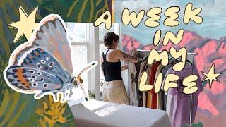 a week in my life  art market edition + thrifting & art supply haul 