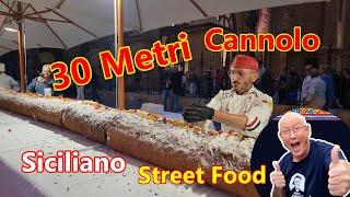 Street Food, il cannolo siciliano più lungo del mondo.