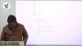 Matrices - Business Mathematics, Logical Reasoning and Statistics (CA Foundation)