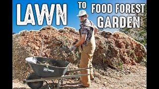 Unbelievable Yard Transformation! From A Boring Lawn To An Abundant Food Forest Garden!!