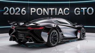 2026 Pontiac GTO Is Back – Insane Power, Retro Vibes!"