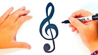 How to draw a Treble Clef | Treble Clef Easy Draw Tutorial