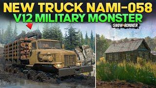 New Truck Nami-058S in SnowRunner with V12 and Custom Add-ons You Need to Try