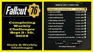 Completing Weekly Challenges From September 3 To September 10, 2024 - Fallout 76 Weekly Challenges