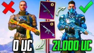 ЭТО ЛУЧШАЯ ПРОКАЧКА АККАУНТА на 21000 UC В PUBG MOBILE! ВЫБИЛ АКМ ЛЕДНИК и M416 ЛЕДНИК В ПУБГ МОБАЙЛ