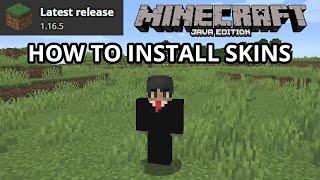 Minecraft Java 1.16.5 How To Change Your Skin - Minecraft Java edition (Tutorial)