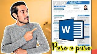 CÓMO CREAR UN CURRICULUM SIN EXPERIENCIA (EN WORD) I PASO A PASO