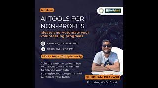 #eivebinar : AI Tools for Volunteering Non-Profits