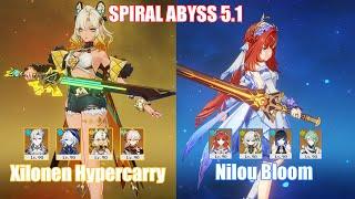 C0 Xilonen Neuvillette Hypercarry & C0 Nilou Bloom | Spiral Abyss 5.1 | Genshin Impact