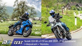 Suzuki GSX-8R a V-Strom 800 2024 - Prvé zoznámenie s dvojvalcami v Slovinsku- motoride.sk