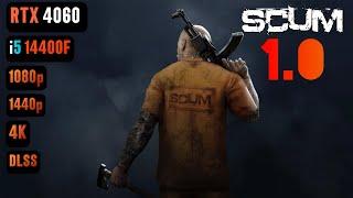 SCUM RTX 4060 FPS TEST | RTX 4060 & i5 14400F Benchmark 1080p/1440p/4K