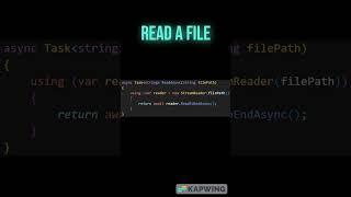 Read A File Asynchronously c# | #shorts #csharp #tipsandtricks