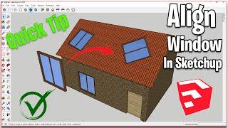 How to align objects in sketchUp | SketchUp Quick Tips | Sketchup How To Align Objects