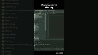 reverse number in while loop