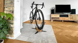 Elegant Bicycle Floor Stand by PARAX - Made in Germany - Solid Oak Wood and Steel