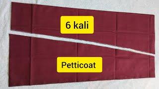 6 kali petticoat cutting and stitching||6 kali saree petticoat making latest video