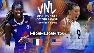 France  vs. USA  - Highlights | Week 2 | Women's VNL 2025