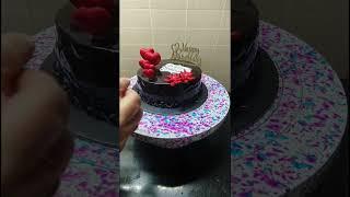 Anniversary chocolate cake #shortsvideo #viral #cakedecorating #themecake