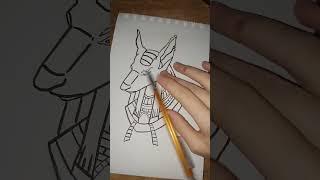 #yutubeshorts #anubis #drawing I haven't seen anyone try to draw the glitch effect on Anubis