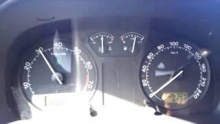 Разгон до 100 км/ч Октавия тур 1,6 BFQ. Acceleration to speed 60 miles per hour, Skoda Octavia 1.6.