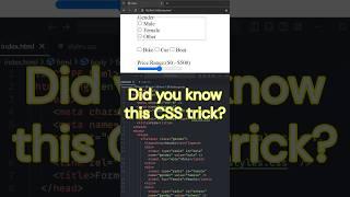 Change Default Checkbox & Radio Button Colors in HTML #shorts #html #css #csstricks