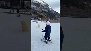 Skiing is his favorite winter activity #norway #shorts #shortsviral #easter
