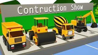 Trucks for Kids Construction Show - #excavator, Dump Truck, Mixer Truck in Surprise Eggs