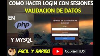 How to Make a Login System With PHP, MYSQL and CSS (Data Validation) XAMPP (2022)