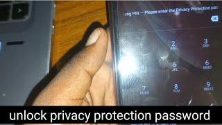 privacy protection password unlock  % solution