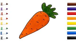 Carrot / How to draw a carrot / Drawing lesson / Морковка / Как нарисовать морковку / Урок рисования