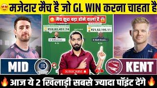 MID vs KET Dream11, MID vs KET Dream11 Prediction, Middlesex vs Kent Dream11 Prediction