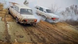 THEY KILL CARS HERE. Zhiguli and Volga argued about who is cooler off-road