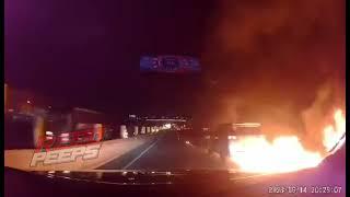 Dashcam footage of Bigbike Accident in San pedro South bound Slex